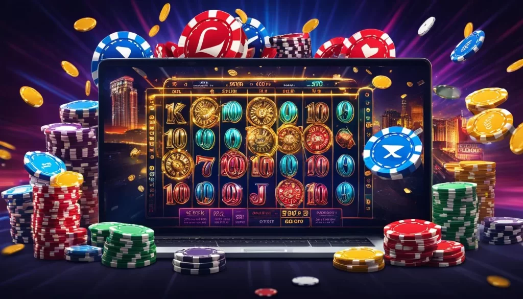 Bàn chơi Poker yes8 với chip và quân bài