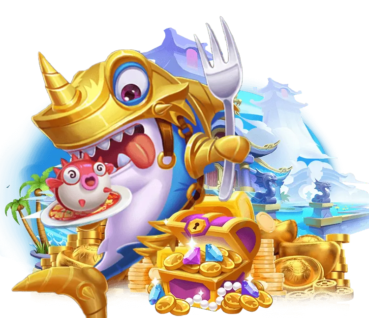 Giao diện game Bắn Cá yes8 với cá vàng và kho báu